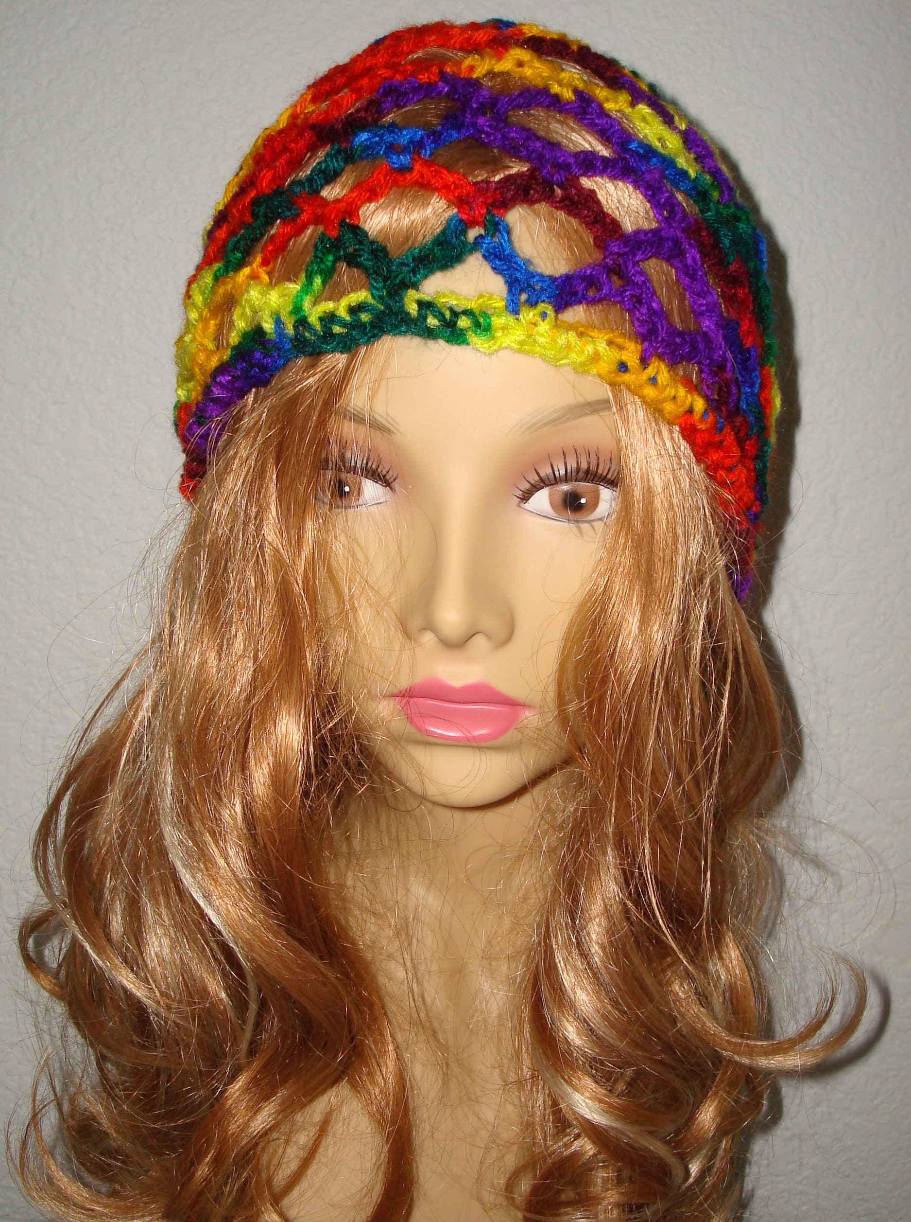 Clearance/fashion Crocheted Gypsy Head Scarf/hippie/neck - Etsy