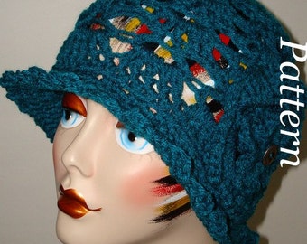 Pattern-Crochet Edwardian Shell Stitch Cloche Flapper Hat "Tanya" Pattern-Digital Pdf Pattern-May sell finished item