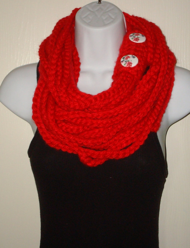 Chain Loop Scarf/infinity Hand Crochet Loop Scarf/women's Infinity