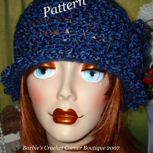 Pattern-Crochet Edwardian Claire Style Cloche Flapper in PDF Format Digital Download Hat pattern only May sell finished product image 3