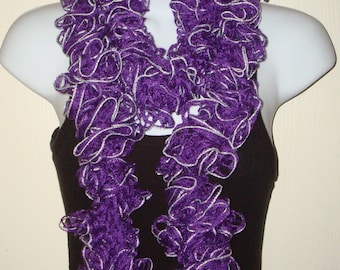 Fashion Infinity Ruffle Scarf Purple/Women's Sashay Scarf/Women's/Ruffle Cowl/Ruffle Neck warmer/Fashion Accessory/Neckwrap