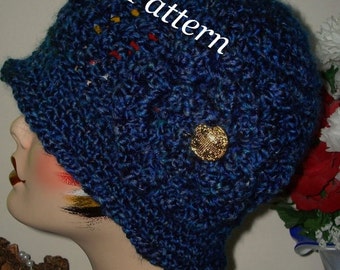 Pattern Crochet 1920s Sarah Crossed Over Stitch Cloche Flapper Hat Pattern( In PDF digital download) May Sell The Finished Product