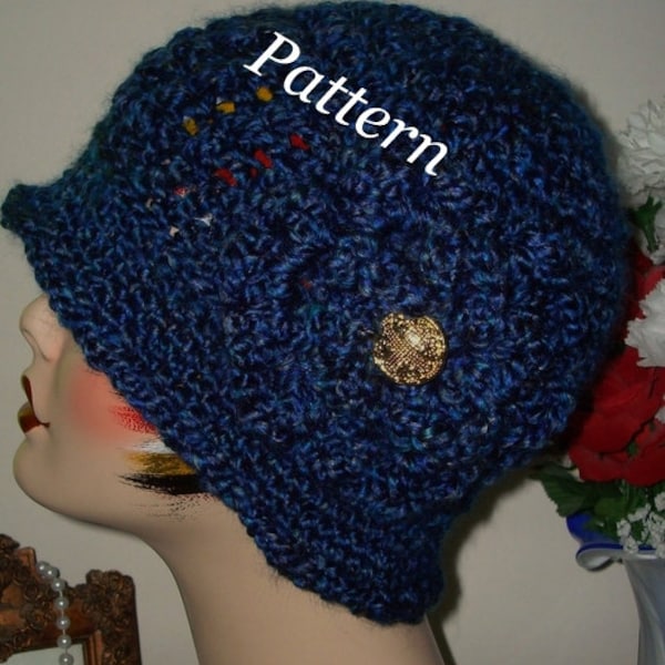 Pattern Crochet 1920s Sarah Crossed Over Stitch Cloche Flapper Hat Pattern( In PDF digital download) May Sell The Finished Product
