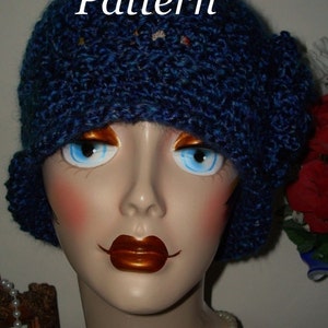 Pattern Crochet 1920s Sarah Crossed Over Stitch Cloche Flapper Hat Pattern In PDF digital download May Sell The Finished Product image 2