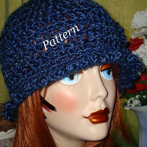 Pattern-Crochet Edwardian Claire Style Cloche Flapper in PDF Format Digital Download Hat pattern only May sell finished product image 2