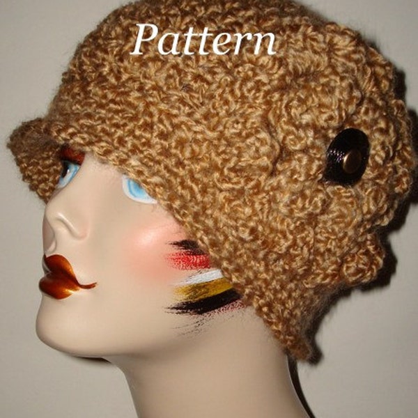 Pattern-Crochet Easy 1920's Millie Style Cloche Flapper Hat Pattern (Pdf in digital download)(Pattern Only) May sell finished item