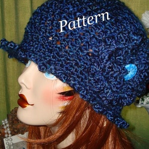 Pattern-Crochet Edwardian Claire Style Cloche Flapper in PDF Format Digital Download Hat pattern only May sell finished product image 1