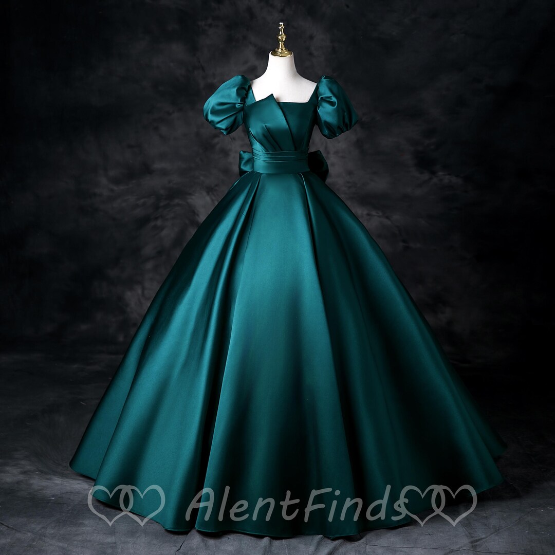 Emeral Green Ball Gown 3D Flowers Sweet 16 Dress c2753