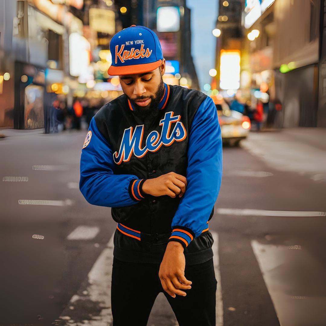 NYメッツ サテン バーシティジャケット レトロ 90年代 ベースボール