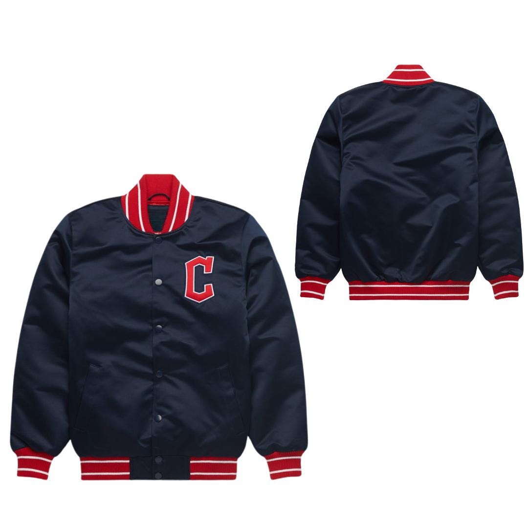 Discover Cleveland Guardians Varsity Jacket Navy Red Baseball Letterman Jacket Unisex Outerwear