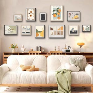 11 pieces wood wall mount photo frame set, home décor, wall decoration, wooden picture frames, gallery wall set, wood picture frame set