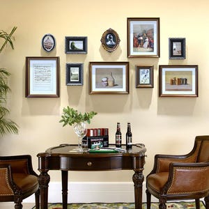 10 pieces vintage style solid wood wall mount photo frame set, wood picture frame set, home décor, wall decoration, gallery wall set