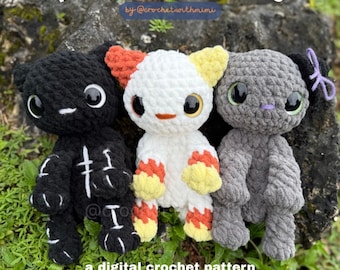 3 in 1 Spooky Kitten Snugglers Digital Pattern