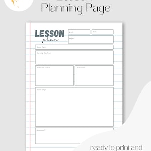 Teacher Planning Page  |  Lesson Plan Page  |  Lesson Plan Template