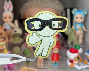 Green guy holographic sticker
