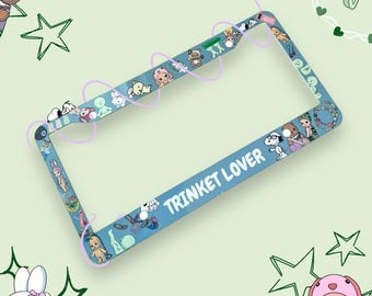 Trinket lover license plate frame