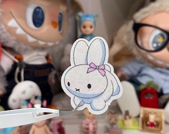 Chunky bunny holographic sticker