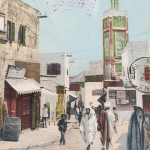 Carte postale vintage 1903 Rue principale Janger (Maroë)