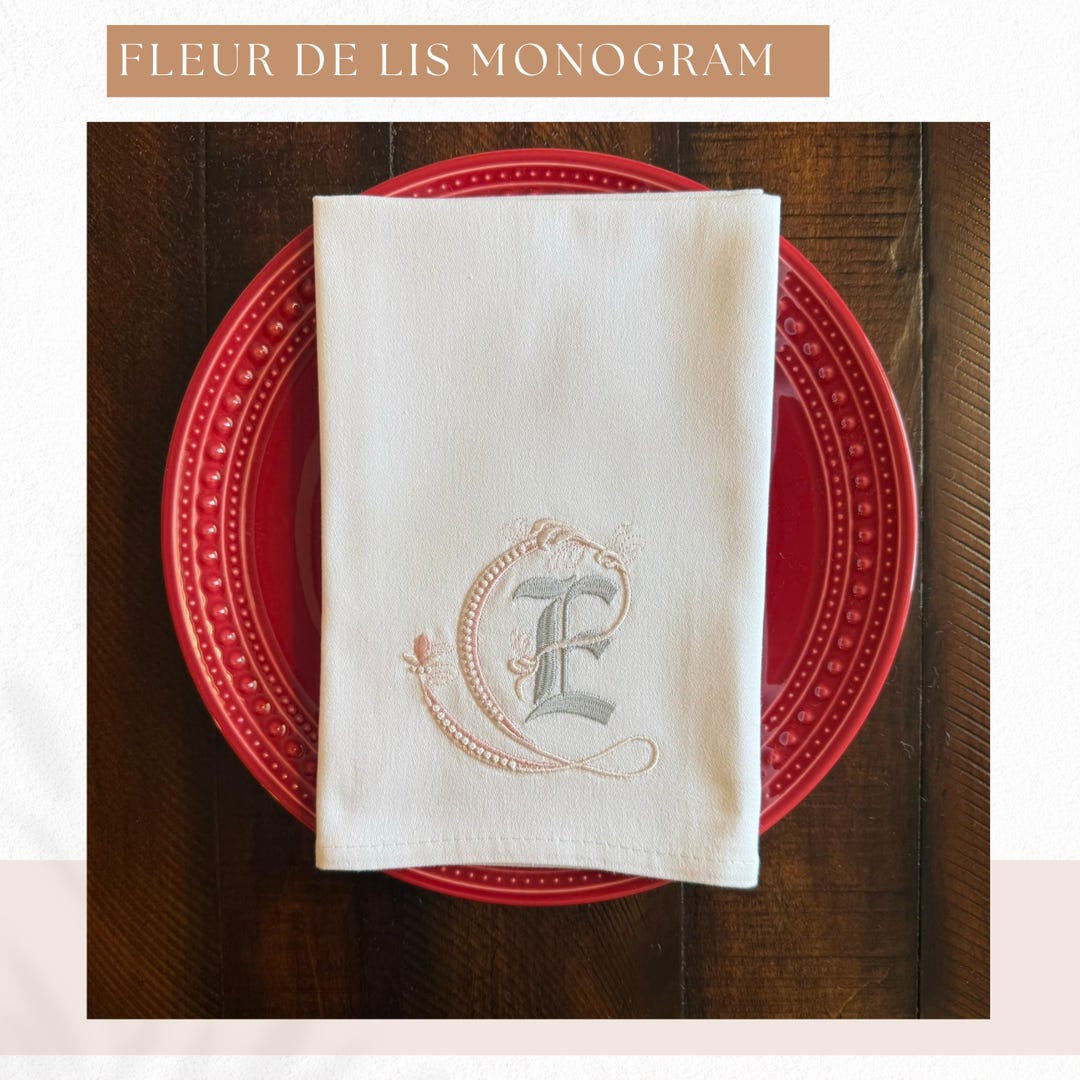 Fleur de lis Cocktail Napkin Set main image 0