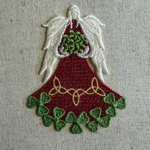 My Irish Angel | Embroidered Lace Angel | Free Standing Lace