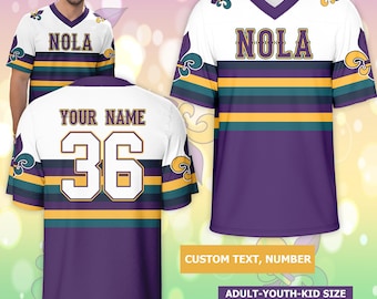 Personalized Name Mardi Gras Football Jersey, Custom Fat Tuesday Football Jersey, Mardi Gras Carnival Game Day Outfit For Football Fan Lover