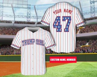 Personalized Trump Girl Baseball Jersey, Custom Name MAGA Jersey, Election 2024 Shirt, Republican Gifts For Trump Supporter, Trump 47 Shirt