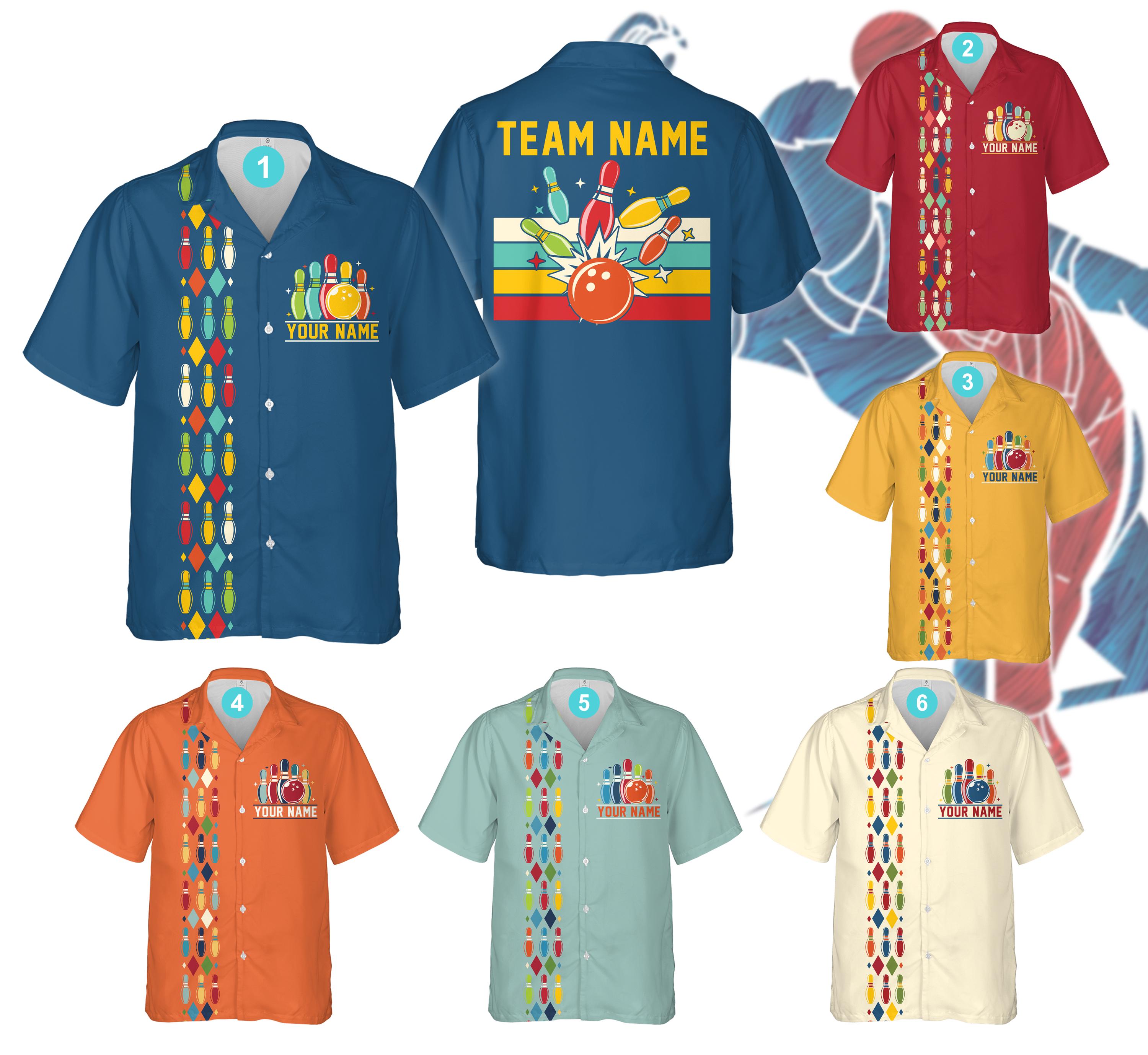 Discover Personalized Name Bowling Hawaiian Shirt