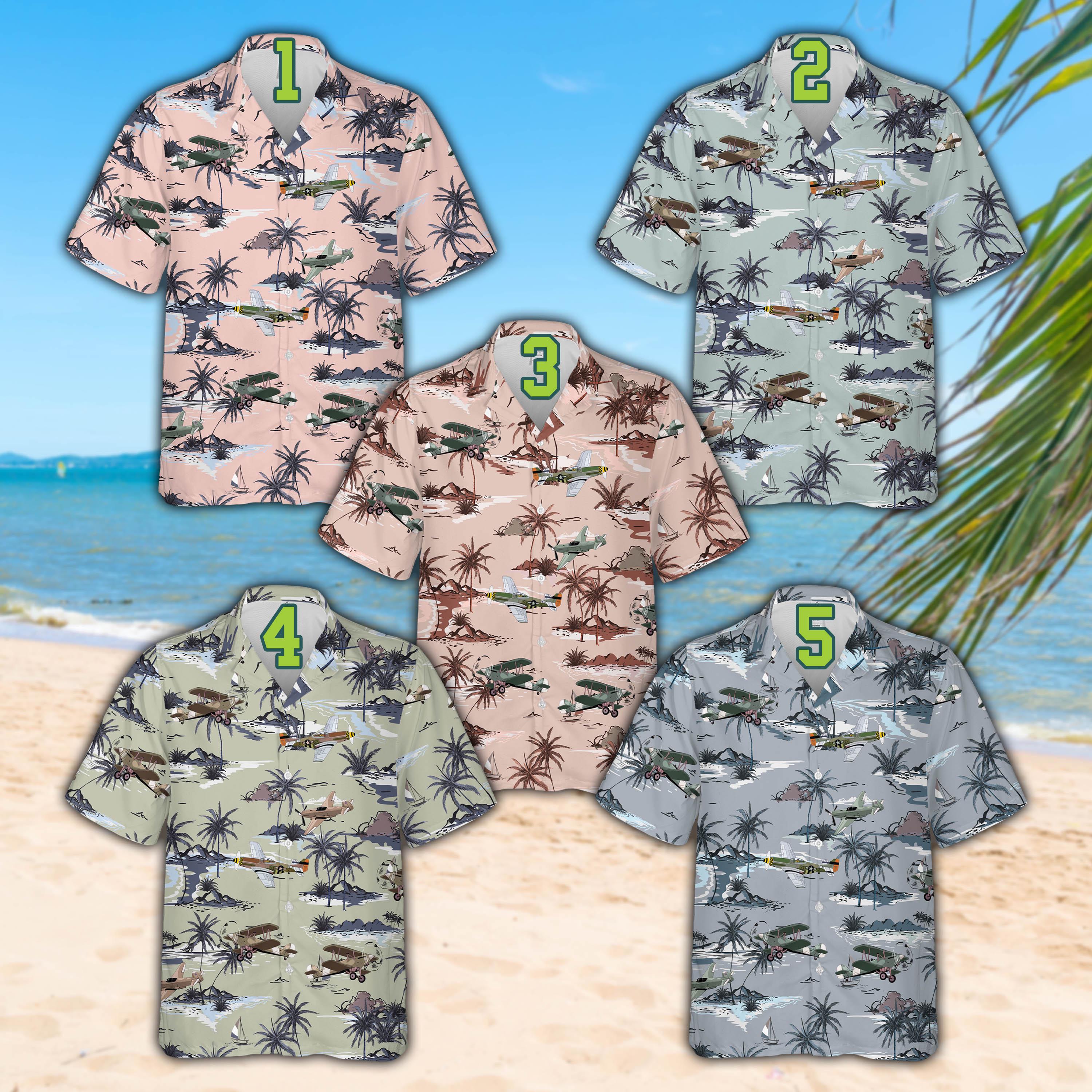 Chemise Aloha Hawaïenne 2XL Plage Palmiers Fleurs Tropicales Bateaux