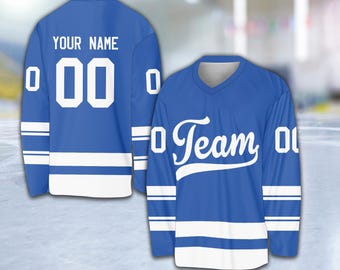 Personalized Name Number Ice Hockey Jersey, Custom Color Hockey Shirt, Hockey Team Jersey Game Day Outfit For Hockey Lover Hockey Fan Family