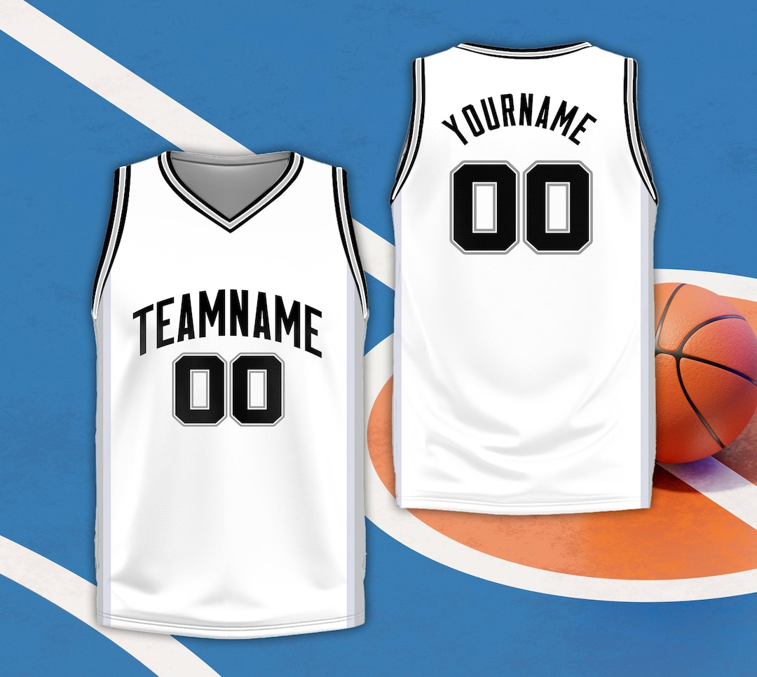 Personalized Name Number Basketball Jersey, Custom Colors Kids
