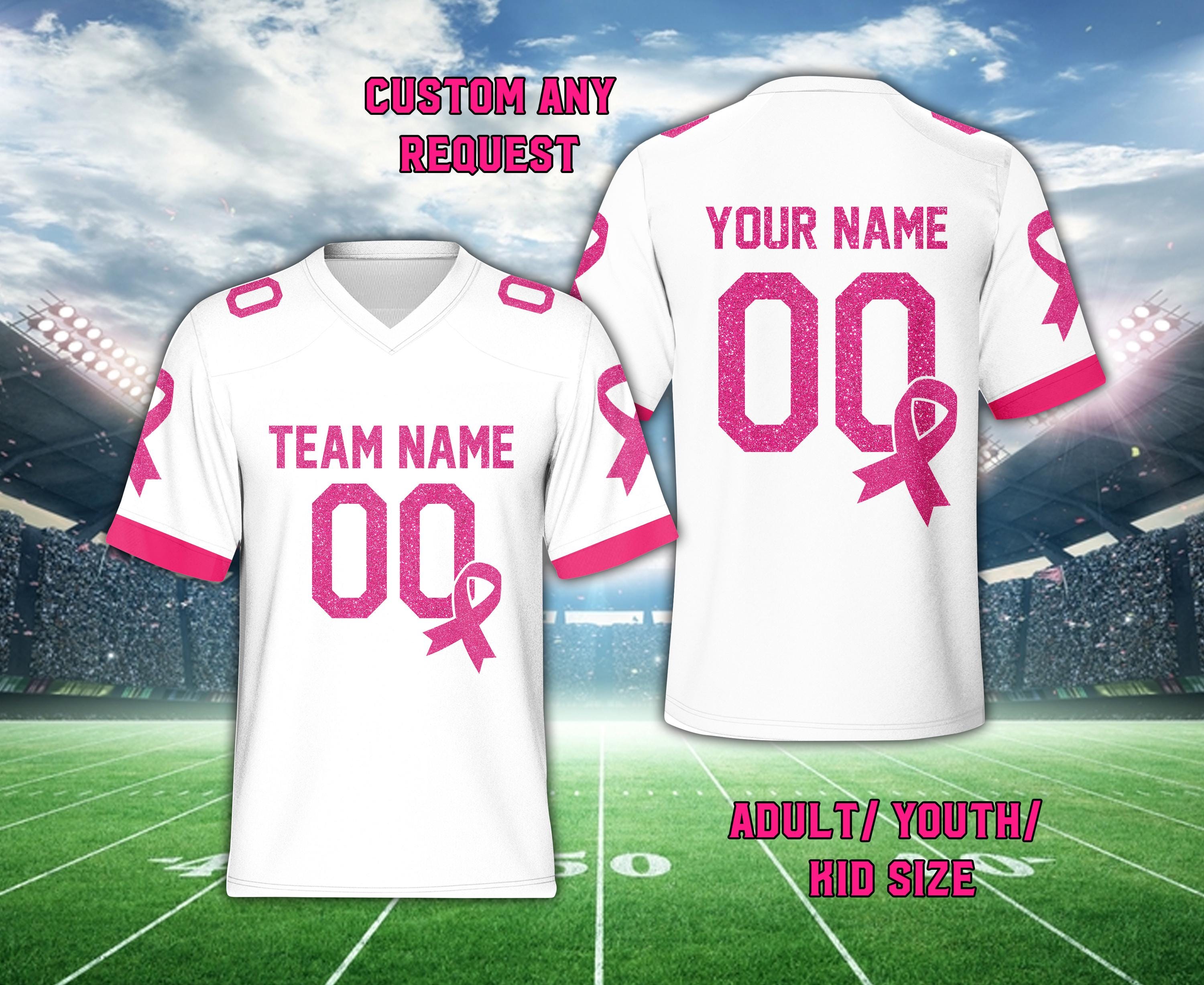 Breast Cancer Awareness Football Jersey - Etsy