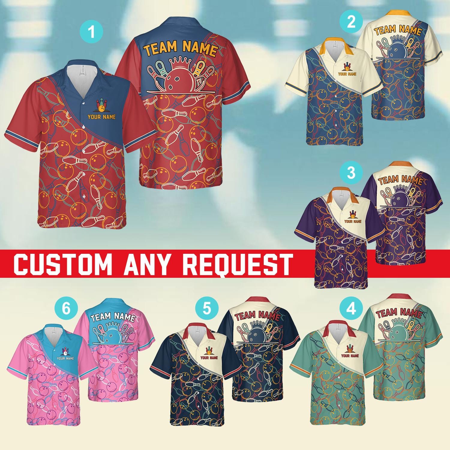 Discover Personalized Name Bowling Hawaiian Shirt
