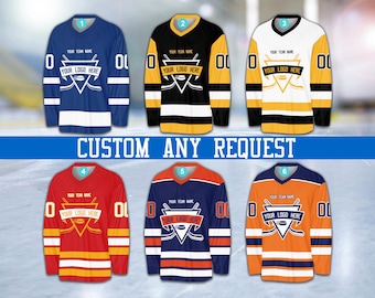 Personalized Name Number Logo Ice Hockey Jersey, Custom Colors Hockey Shirt, Hockey Team Jersey, Sports Uniform For Hockey Fan Hockey Lover