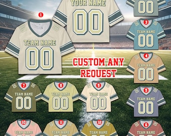 Camiseta de fútbol vintage retro con nombre personalizado, top corto, camiseta de equipo de fútbol retro personalizada, atuendo para el día del partido para jugadores y aficionados al fútbol