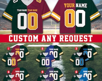 Personalized Two Football Team Jersey Custom Split Crop Top American Football Jersey Champion Game Day Outfit For US Football Fans Lovers