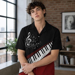 piano dress shirt Piano Button Shirt