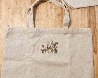 Canvas Tote Bag Hand Embroidered