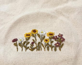Canvas Tote Bag Hand Embroidered