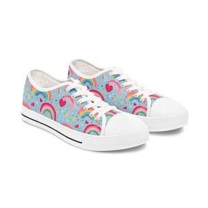 Colorful Rainbow Sneakers for Women, Fun Casual Footwear, Perfect for Spring Celebrations, Festival Outfits, Unique Gift Idea, Vibrant