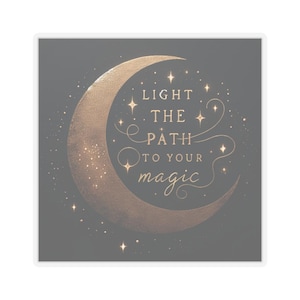 Magical Moon Kiss-Cut Sticker – Celestial Vinyl Decal, Witchy Aesthetic, Laptop & Journal Decor, Gift for Dreamers, Motivational Sticker