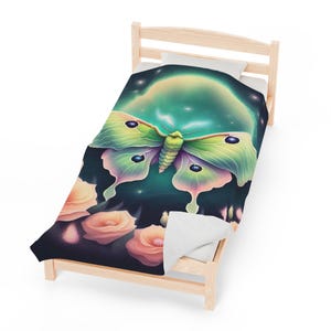 Bezaubernde Schmetterling Samt-Plüsch-Decke, kuscheliger Überwurf, Wohnkultur, Geschenk für Naturliebhaber, perfekt zum Entspannen, ideal für alle Jahreszeiten
