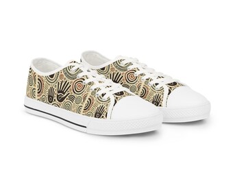 Zapatillas bajas para hombre: zapatillas de lona con estampado abstracto