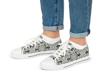 Zapatillas bajas para hombre: zapatillas de lona con estampado gráfico