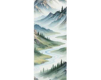 Scenic Rubber Yoga Mat: Eco-Friendly, Non-Slip Exercise Mat