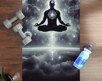 Chakra Rubber Yoga Mat: Non-Slip, Mindfulness Meditation & Exercise