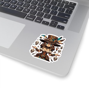 Stickers vintage Boho Witch Kiss-Cut - Parfaits pour les agendas, les ordinateurs portables, le scrapbooking, les cadeaux, la décoration intérieure, l'ordinateur portable Steampunk Dia De Los Muertos