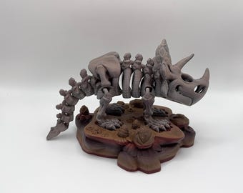 Custom Printed Articulating Triceratops Skeleton