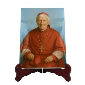 Religious art, Saint John Henry Newman, handmade ceramic icon, perfect for domestic altar, communion and confirmation gift, Christian icons
