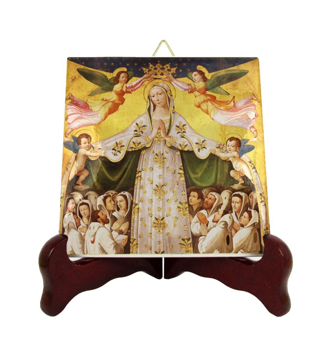 Our Lady of Mercy Ceramic Icon – Catholic Marian Wall Art After Jacopo ...