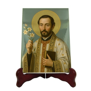 Saint Francis Xavier Ceramic Icon: Religious Gift for Altar, Communion, Confirmation